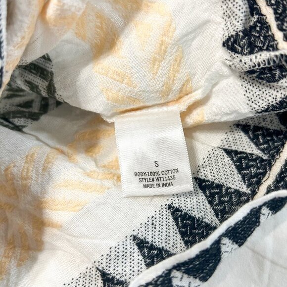 NWOT Mi Ami Francesca’s Wendy Boho Embroidered Bell Sleeve Peplum Blouse Small - Picture 6 of 8